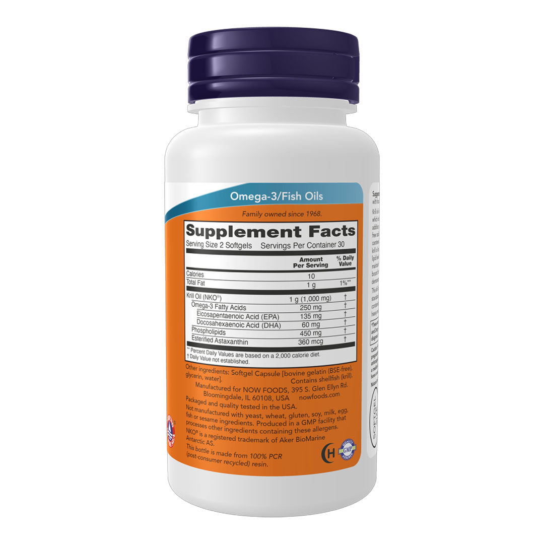 NOW Krill Oil 500mg, 60 Ct