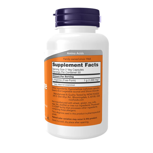 NOW L-Arginine 500mg, 100 Ct