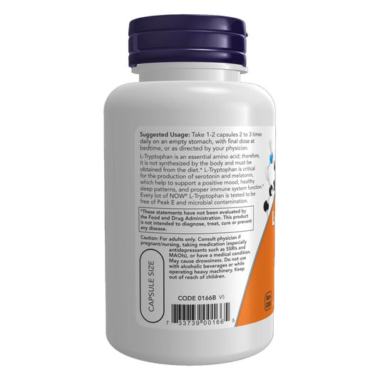 NOW L-Tryptophan 500mg, 60 Ct