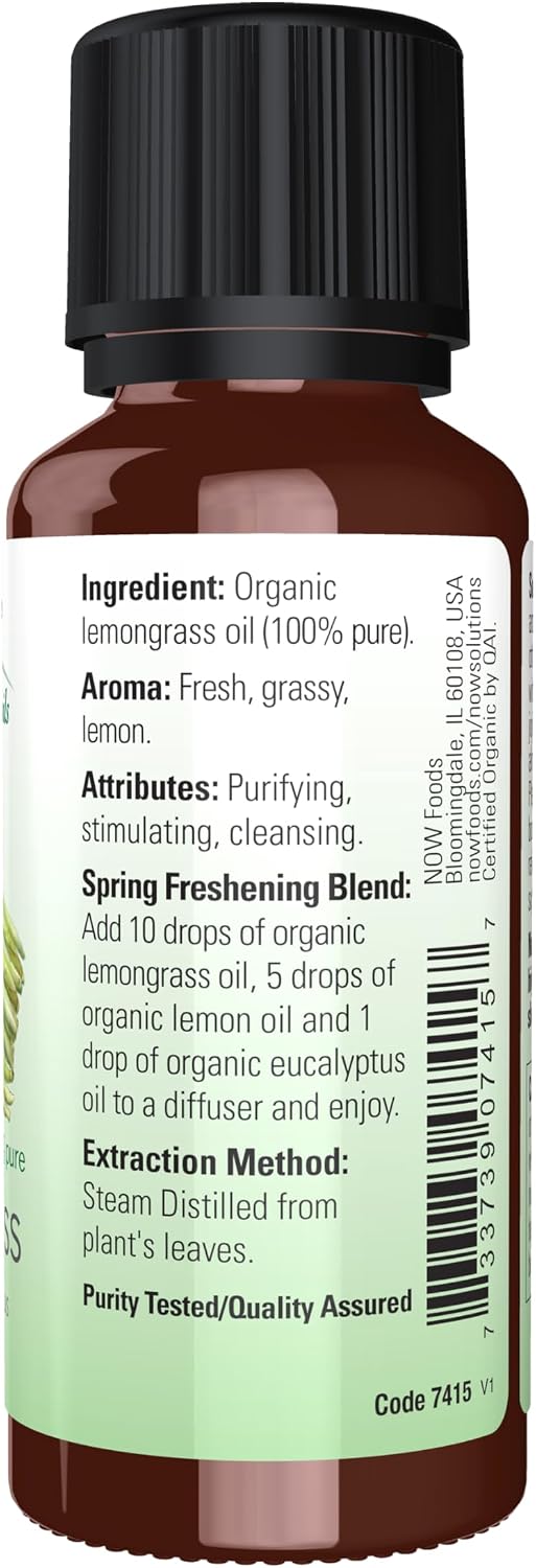 NOW Lemongrass Oil 30m Ingredients