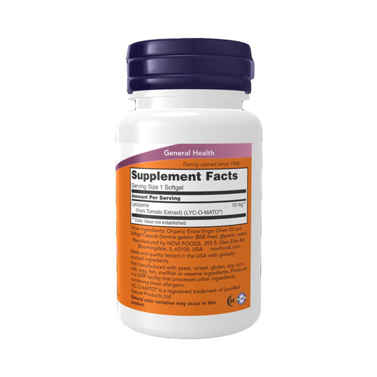 NOW Lycopene 10mg, 60 Ct