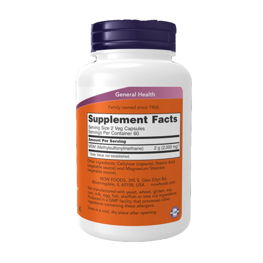 NOW MSM 1000mg, 120 Ct