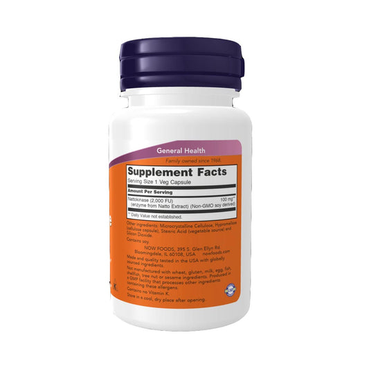 NOW Nattokinase 100mg, 60 Ct