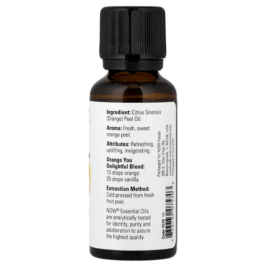 NOW Orange Oil 30ml Supplement Facts