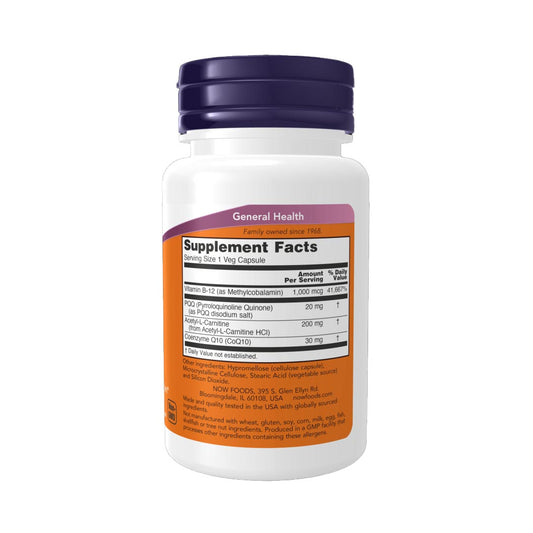 NOW PQQ Energy 20mg, 30 Ct