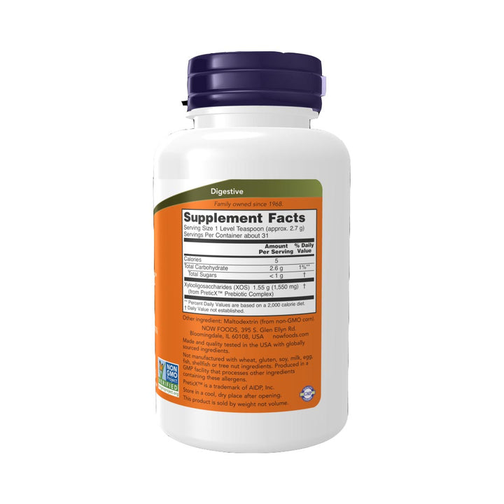NOW Prebiotic Bifido Boost Powder Supplement Facts