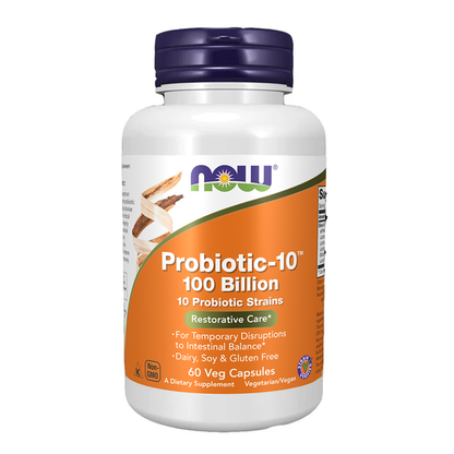 NOW Probiotic-10 100 Billion, 60Ct