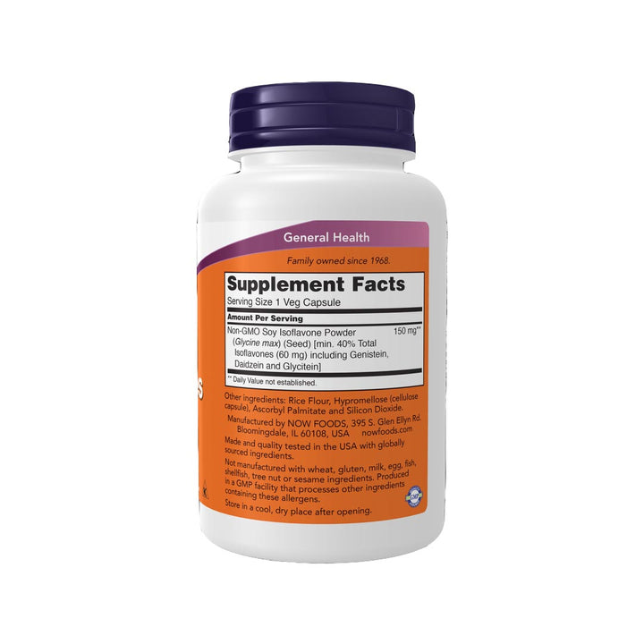 NOW Soy Isoflavones 150mg Supplement Facts