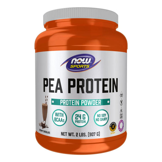 NOW Sports Pea Protein Creamy Chocolate Powder, 2 lbs