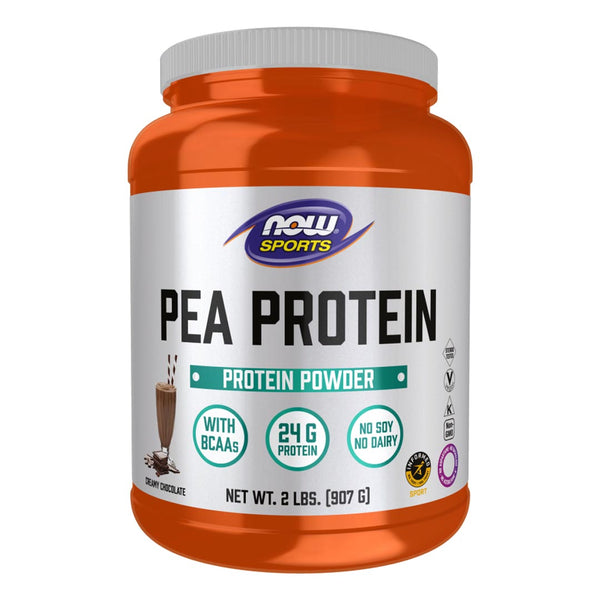 NOW Sports Pea Protein Creamy Chocolate Powder, 2 lbs