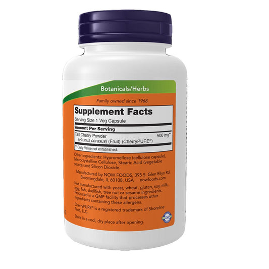 NOW Tart Cherry 500mg, 90 Ct