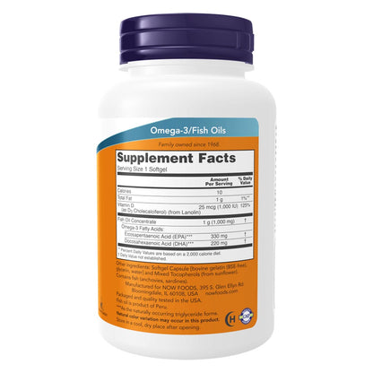NOW Tri-3D Omega Fish Oil, 90 Ct