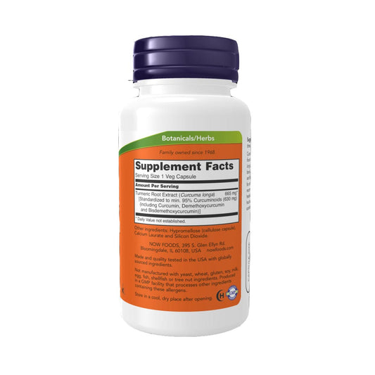 NOW Turmeric Curcumin Extract, 60 Ct