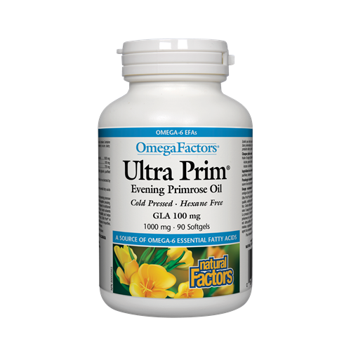 Natural Factors Ultra Prim Evening Primrose Oil 1000mg, 90 Ct