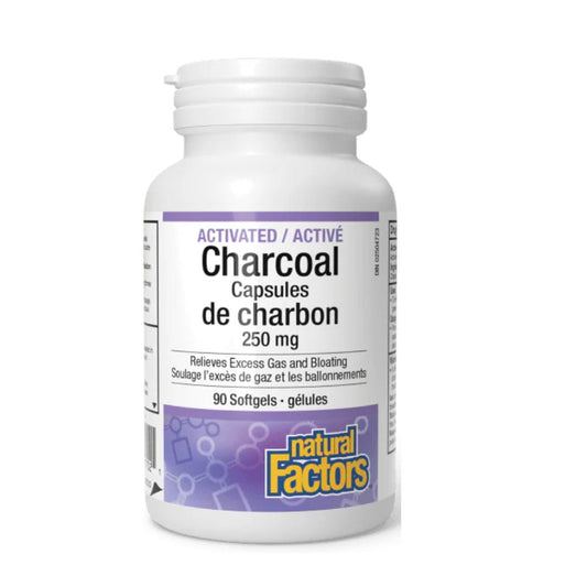 Natural Factors Activated Charcoal 250mg, 90 Ct