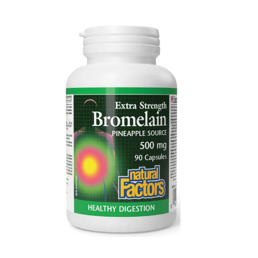 Natural Factors Extra Strength Bromelain 500mg, 90 Ct