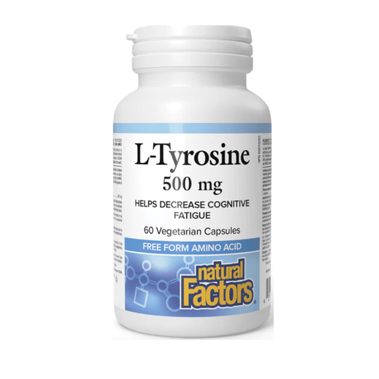 Natural Factors L-Tyrosine 500mg, 60 Ct