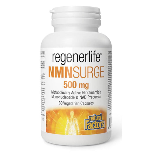 Natural Factors Regenerlife NMNSurge (NMN) 500mg, 30 Ct