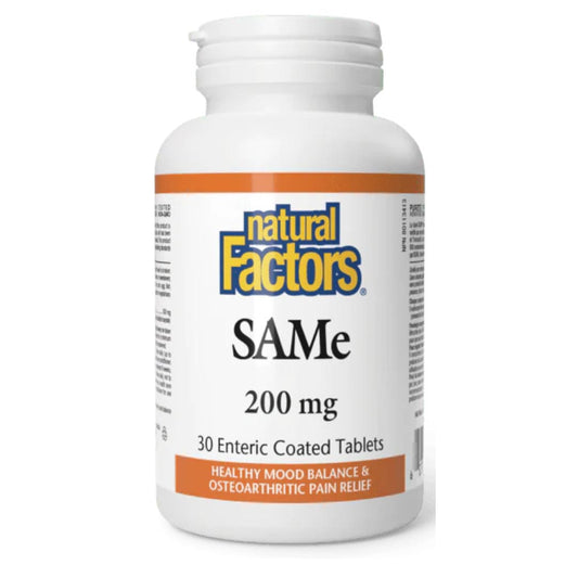 Natural Factors SAMe 200mg, 30 Ct