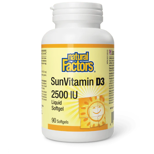 Natural Factors SunVitamin Vitamin D3 Softgels 2500IU