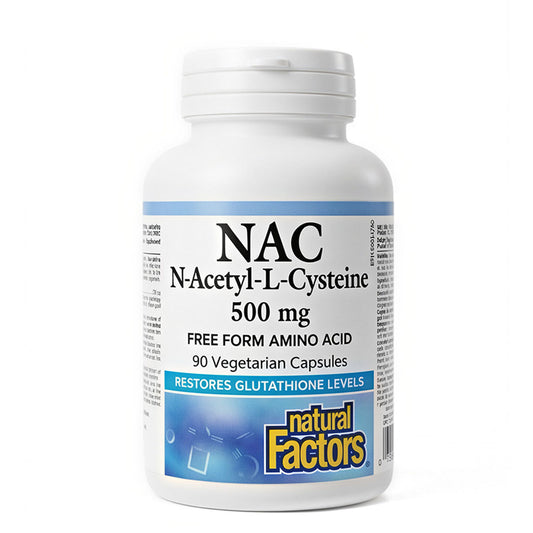 Natural Factors N-Acetyl-L-Cysteine (NAC) 500 mg, 90 Ct