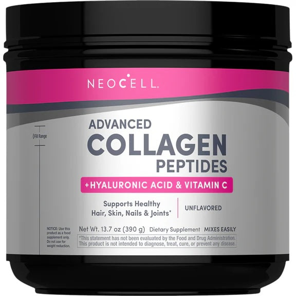 NeoCell Advanced Collagen Peptides with Hyaluronic Acid & Vitamin C 13.7Oz