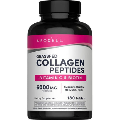 NeoCell Grassfed Collagen Peptides C Biotin 180 Ct