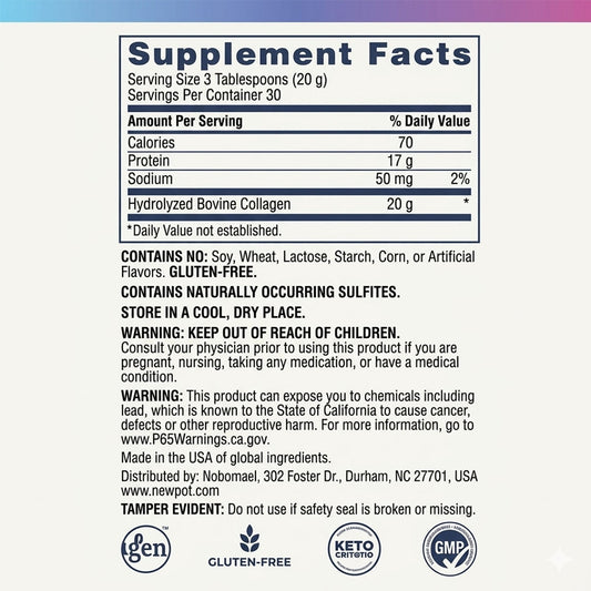 NeoCell Grassfed Super Collagen Peptides Powder, 600 g