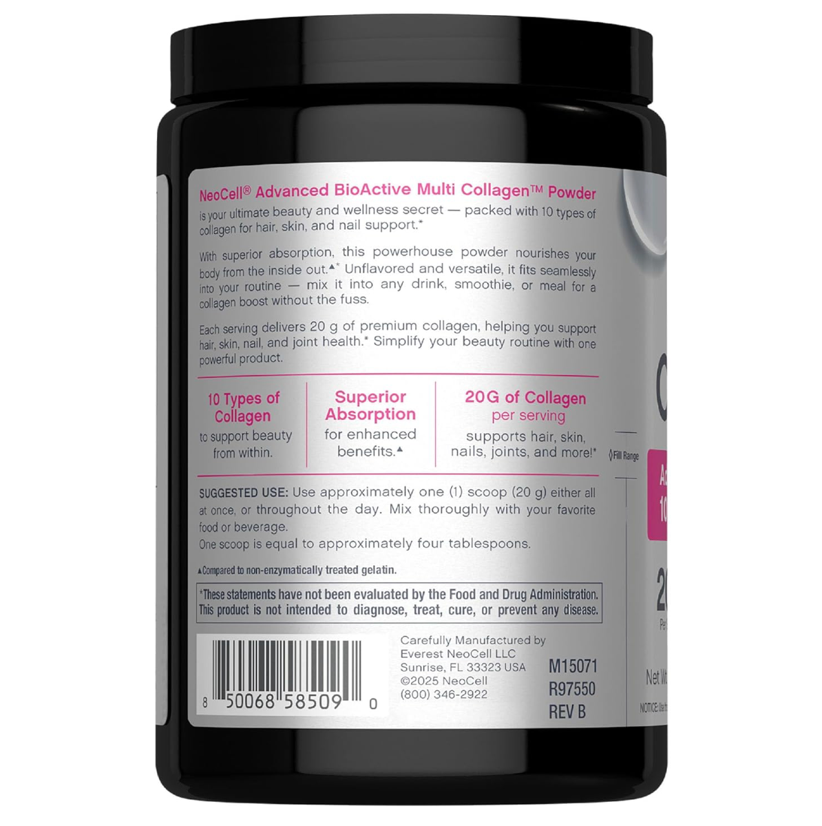 NeoCell Multi Collagen Advanced Beauty Series Key Facts