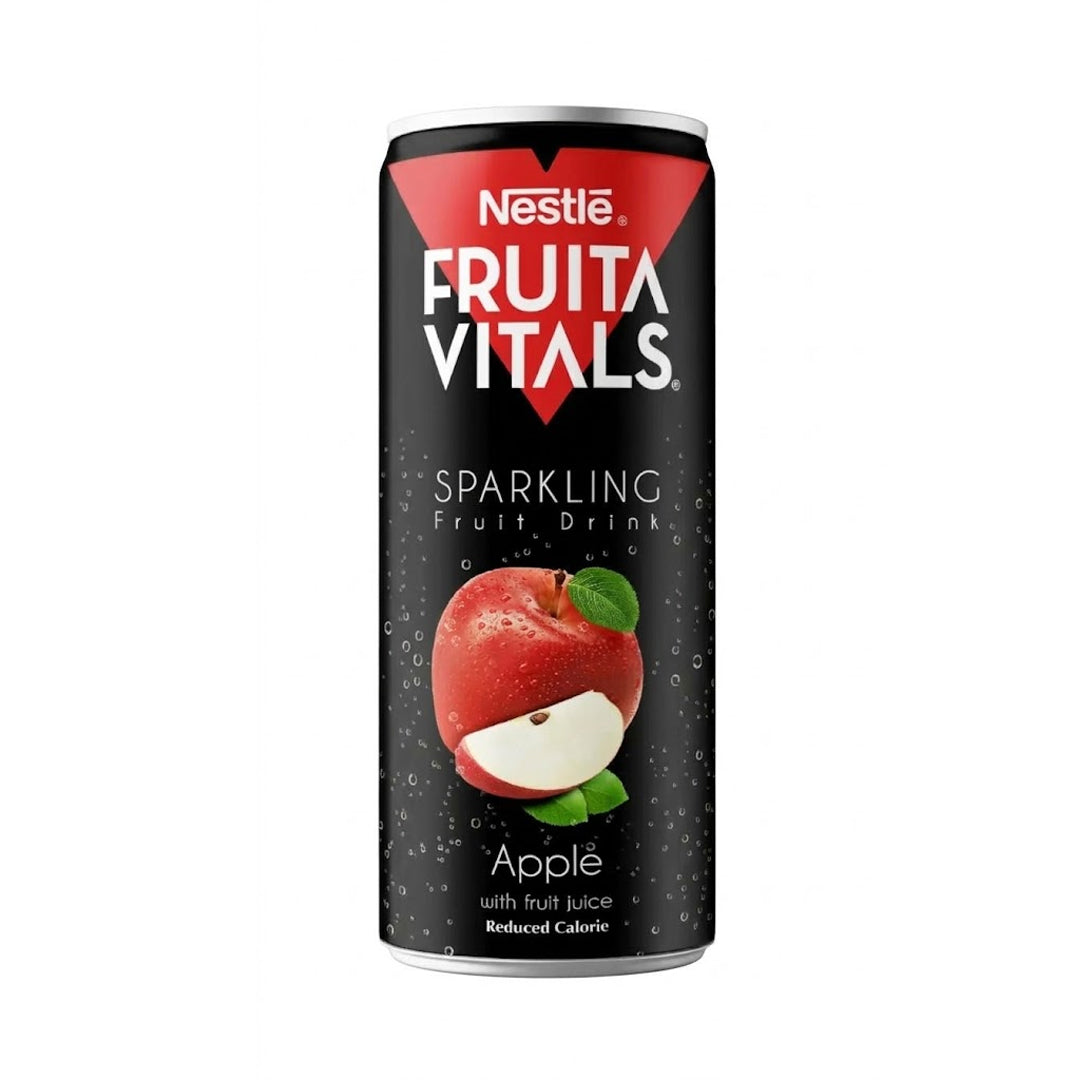 Nestle Fruita Vitals Sparkling Fruit Drink Can, 250 ml