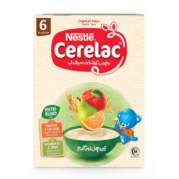 Nestle Cerelac 3 Fruits & Wheat, 175g