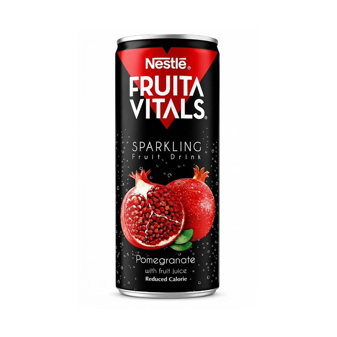 Nestle Fruita Vitals Sparkling Fruit Drink Can, 250 ml