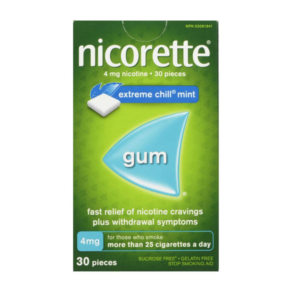 Nicorette Extreme Chill Mint Gum 4mg, 30 Ct