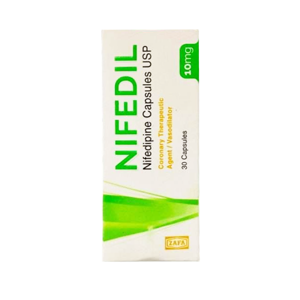 Nifedil Capsules 10mg, 30 Ct - Zafa