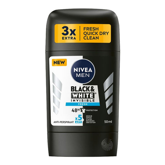 Nivea Men Black & White Invisible Fresh Stick, 50 ml