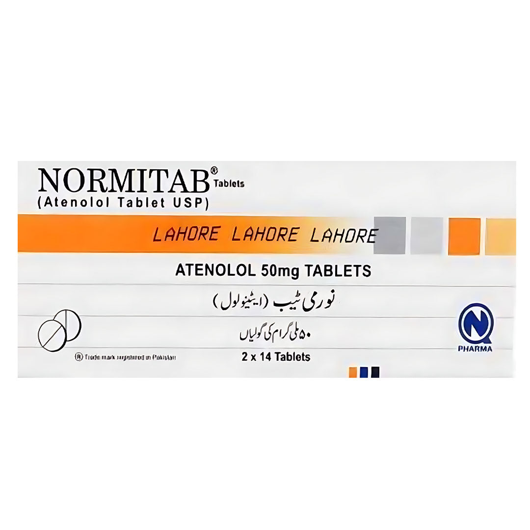 Normitab (Atenolol) 50mg, 28 Ct by Nabiqasim Online in Pakistan ...