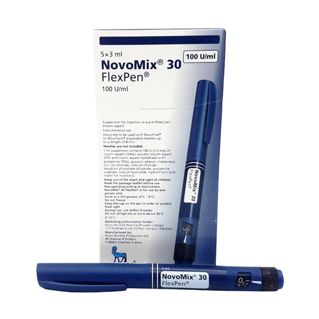 Insulin Injection Blue Novo Nordisk Novomix Flexpen 30 100IU Pre Filled 3ml Insulin for Type 2 ...