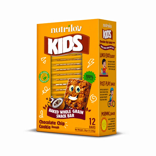 Nutrilov Kids Chocolate Chip Cookie Dough Bar, 12 Ct