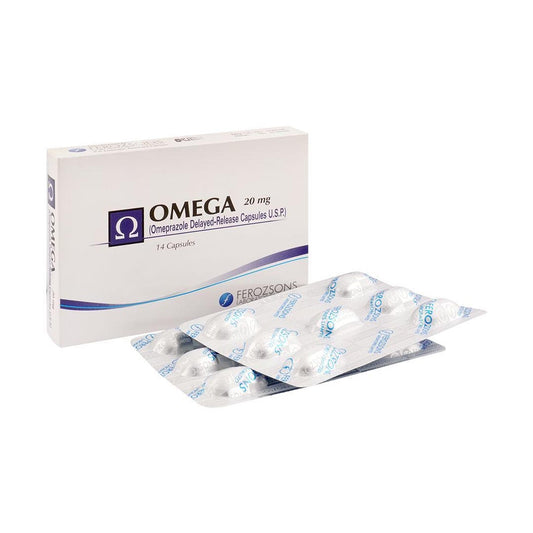 Omega Capsules 20mg, 14 Ct - Ferozsons