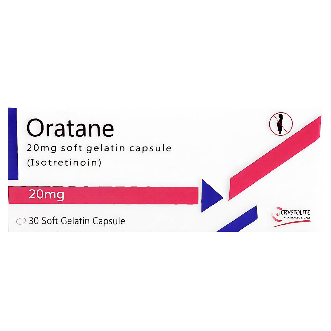 Oratane (Isotretinoin) 20mg, 30 Ct for Acne by Crystolite Pharma Online ...