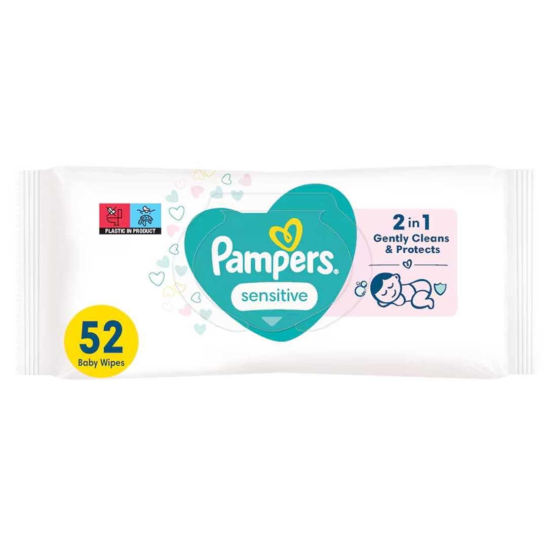 Pampers Sensitive Baby Wipes, 52Ct
