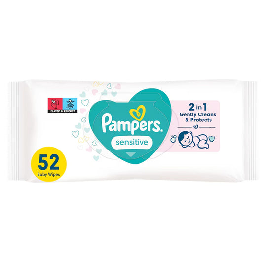 Pampers Sensitive Baby Wipes, 52Ct