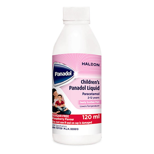 Panadol Children's Liquid (Paracetamol) Sugar Free, 120ml