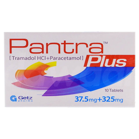 Pantra Plus (Tramadol+Paracetamol) 37.5mg+325mg, 10 Ct - Getz Pharma