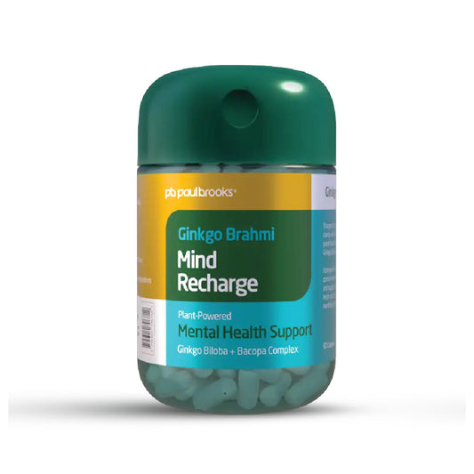 Paul Brooks Ginkgo Brahmi Mind Recharge Capsules