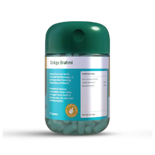 Paul Brooks Ginkgo Brahmi Mind Recharge Capsules Composition