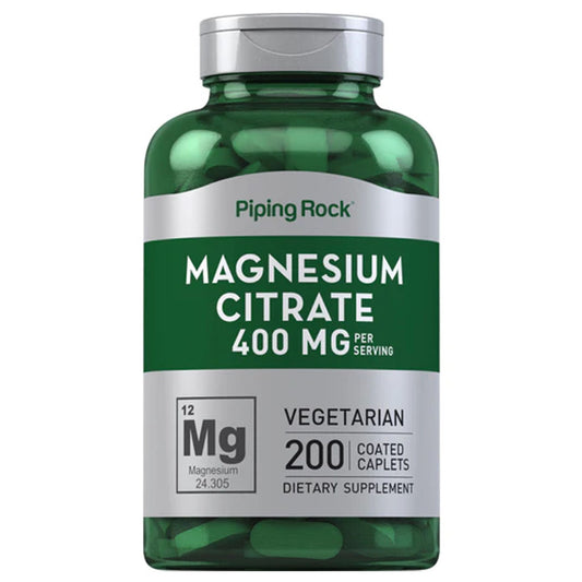 Piping Rock Magnesium Citrate 400 mg, 200 Ct