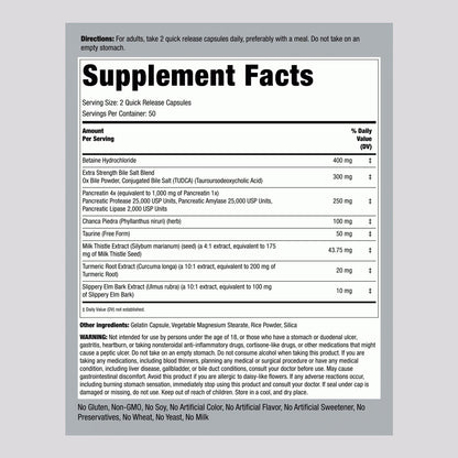 Piping Rock Premium Gallbladder Formula Supplement Facts