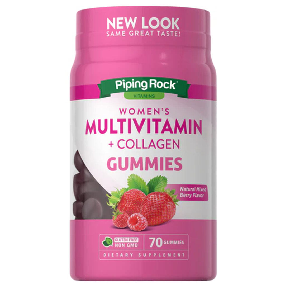 Piping Rock Women's Multivitamin + Collagen Gummies