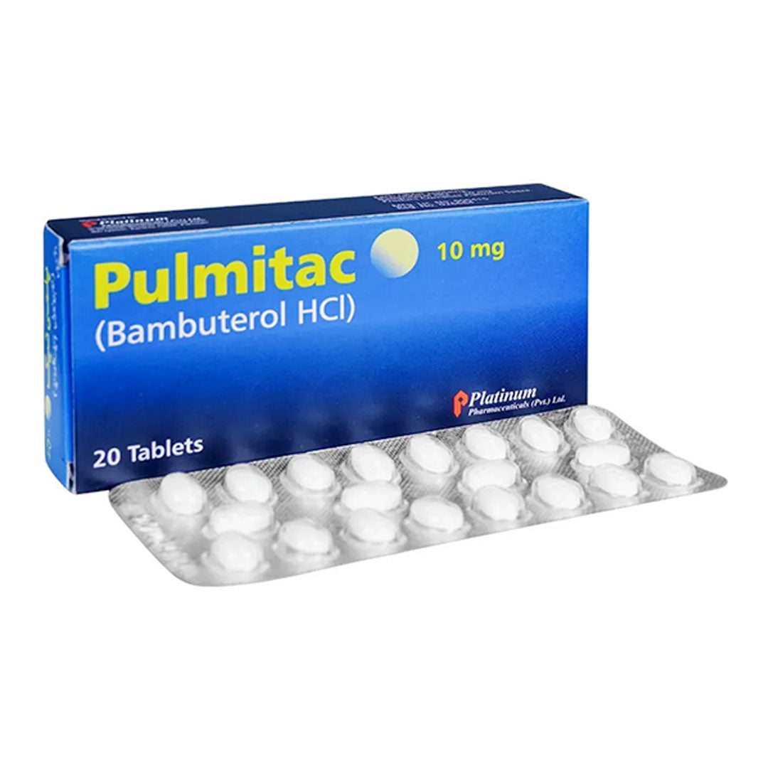 Platinum Pharma Pulmitac (Bambuterol) 10 mg, 20 Ct